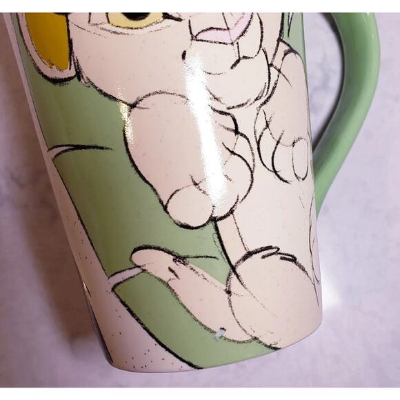 RETIRED DISNEY STORE Rafiki Baby Simba LION KING Tall Coffee Tea Mug 16oz - Picture 9 of 9